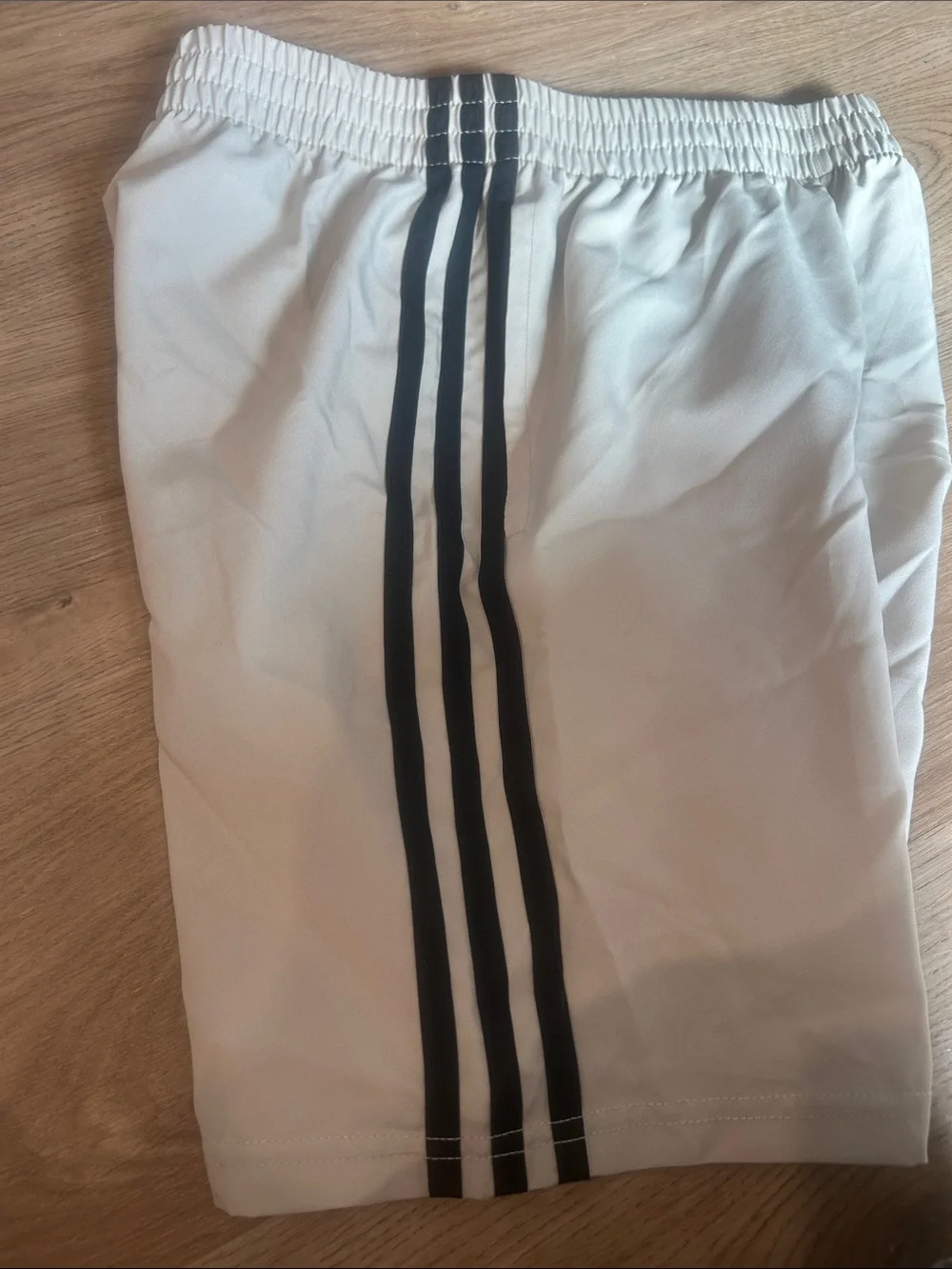 adidas White Shorts with Black 3-Stripes